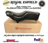 Nuovo sedile doppio Touring nero originale per Royal Enfield Bullet 350/500 E...