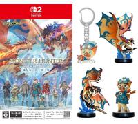 NUOVO set amiibo Monster Hunter Stories 3 Switch 2 + 3 con ciondolo in metall...