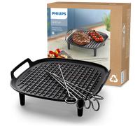 NUOVO set barbecue Philips HD9946 00 AirFryer 6,2 L piastra grill spiedini ac...
