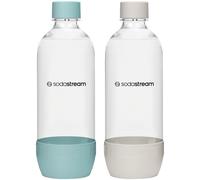 NUOVO set bottiglie SodaStream 2 x 1 L JET blu beige lavabile in...