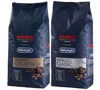 NUOVO set chicchi caffè Kimbo DeLonghi Classic e 100 Arabica Espresso 2x1kg