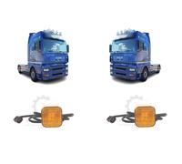 Nuovo Set Coppia Faretto Luce Indicatore Laterale Targa MAN TGA 2000-2006 LED