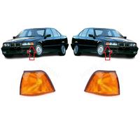 Nuovo Set Coppia Frecce Indicatori Paraurti Anteriore BMW 3 E36 90-00 Arancione