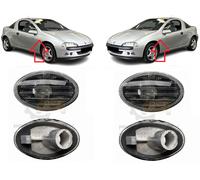 Nuovo Set Coppia Frecce Luce Targa Laterale Vauxhall Tigra 1994-2001 Nera