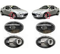 Nuovo Set Coppia Frecce Luce Targa Laterale Vauxhall Tigra 1994-2001 Nera