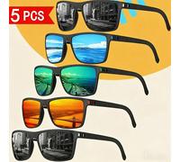 Nuovo Set da 5 Pezzi Occhiali per , Occhiali da Sole Classici di Design, Lenti in Materiale TAC HD, Adatti per Uso Casual, Montatura Durevole in pz, Colori Disponibili, Occhiali Eleganti
