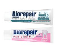 NUOVO set dentifricio Biorepair 2 x 75 ml costruzione smalto protezione gengive