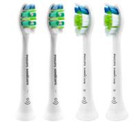 NUOVO set di 4 spazzole Philips Sonicare InterCare DiamondClean bianco