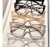 Nuovo set di 5 paia di occhiali da donna con montatura a occhio di gatto, stile classico elegante moderno minimalista, trasparenti, adatti per viaggi all'aperto, vita quotidiana, ufficio, guardare la 