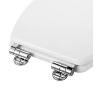 Nuovo set di cerniere per sedile del sedile di ricambio cromato regolabile universale con coppia di raccordi Una coppia di cerniere per sedile del water effetto cromato, Cina