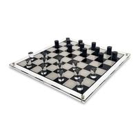 Nuovo Set Di Dama Acrilico Deluxe OnDisplay - Gioco Da Tavolo In Cristallo 3D