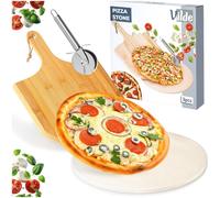 Pietra Refrattaria per Pizza refrattario in Refrattaria Pala Coltello Set 33cm