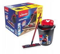 NUOVO set mop Vileda Ultramax BOX con secchio Power Zone in microfibra