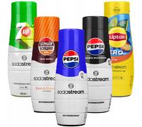 NUOVO set sciroppo SodaStream 5 x 440 ml Pepsi 7UP Lipton Schwip Schwap Zero ...