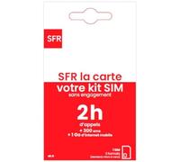 Nuovo SFR la Scheda 2 ore chiamate + 300 SMS +1 GB di Internet senza impegno