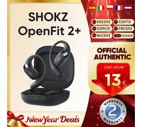Nuovo SHOKZ OpenFit 2+ T921 Cuffie open-ear Dolby Audio Cuffie wireless Bluetooth con gancio con microfono 48 ore Uso IP55 Ricarica rapida