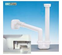 NUOVO SIFONE SALVASPAZIO AD ECCENTRICO PER BIDET ATTACCO 1" e 1"1/4 PVC PLASTICA