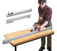 Nuovo sistema di binario di guida per sega circolare elettrica 60/100/120cm Bordo del morsetto Guida a taglio dritto Dispositivo di fissaggio per clip Strumenti per la lavorazione del legno