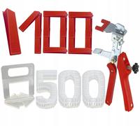 NUOVO sistema di livellamento piastrelle set 1 5 mm 500 clip 100 cunei con pinza