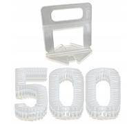 NUOVO sistema di livellamento piastrelle set 1 5 mm 500 clip 500 cunei sistem...