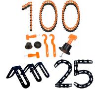 NUOVO sistema di livellamento piastrelle set 100 clip 25 angoli strumento pos...