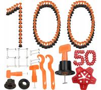 NUOVO sistema di livellamento piastrelle set 100 pezzi 50 stelle 50 penne ara...