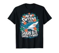 Nuovo Smirne Beach: Shark Bite Capitale del Mondo Grafico Maglietta
