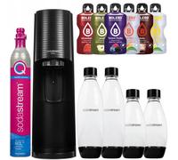 NUOVO SodaStream Gorgogliatore Acqua Terra Nero 4 Bottiglie 1 Cartuccia 6 Sci...