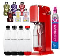 NUOVO SodaStream Gorgogliatore Acqua Tipo Rosso + Bottiglie 3x Nero 1L Fusibi...
