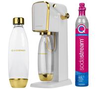 NUOVO Sodastream gorgogliatore d'acqua tipo bianco/oro una bottiglia