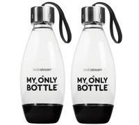 NUOVO SodaStream My Only Bottle 0 5L Nero Set di 2 Senza BPA Compatibile Terr...