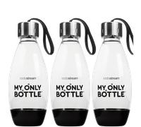 NUOVO SodaStream My Only Bottle 0.5L Nero Set di 3 BPA free compatibili Terra...