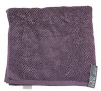 Nuovo SOHO LOFT Viola Scuro Trama 3D Righe Peluche Soft 100% Cotone Asciugamano