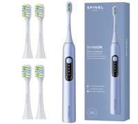 NUOVO spazzolino sonico Spinel Care SmileON blu incl. 4 spazzolini di ricambi...