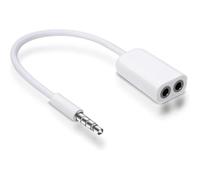 Nuovo - Splitter per cuffie da 3,5 mm compatibile con iPhone con due jack Splitter per cuffie regalo