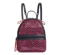 Nuovo Steve Madden Btanya Rosso Blu Rete Trasparente Mini Convertible Zaino Msrp