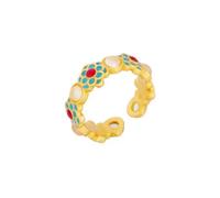 Nuovo stile cinese blu colorato anello di pietra preziosa anelli di eternità completa per le donne, Anello apribile, Compleanno di nozze anniversario di San Festa della mamma Regalo ideale per lei
