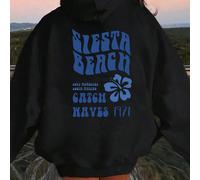 Nuovo stile primavera e autunno 2025, felpa a maniche lunghe per ragazze più grandi, nera, design con stampa graffiti, stile casual, vestibilità ampia, tessuto confortevole, adatta per le stagioni pri