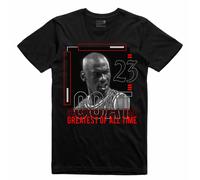 Nuovo Streetwear On Demand AIR MJ 23 GOAT NERO T-Shirt Piccolo-3XLARGE Limitato