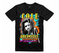 Nuovo Streetwear on Demand J Cole Dreamville World Nero Maglietta