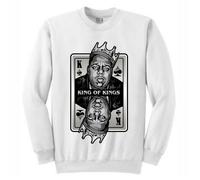 Nuovo Streetwear on Demand Re Dei Re Rap Icon Bianco Girocollo Maglione