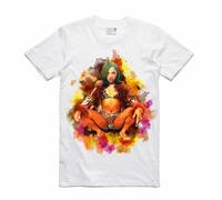 NUOVO Streetwear on Demand WATERCOLOR LIL KIM BIANCO Maglietta SMALL-3XLARGE