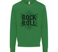 Nuovo Sweatshirt Jumper Rock N Roll Per Bambini