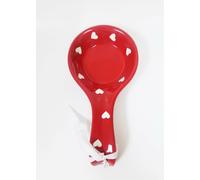 Nuovo TERRAMOTO Rosso + Bianco Forma Cuore a Pois Ceramica SPOON REST , Sostegno
