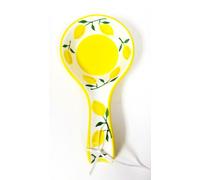 Nuovo Terramoto Verde, Bianco, Giallo Limone a Pois Ceramica Appoggia Cucchiaio,