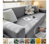 Nuovo tessuto jacquard copridivano tinta unita copridivano elastico lavabile fodera per divano a forma di L soggiorno 1/2/3/4/5 posti