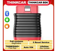 Aggiornamento gratuito a vita THINKCAR BD6 obd2 Scanner Bluetooth, strumento diagnostico per tutti i sistemi 5 reset per 120 marchi di automobili iOS e Android Add Cable