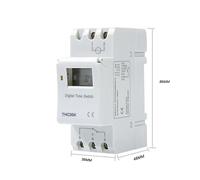 Nuovo Tipo Din Rail 2 Fili Settimanale Sette Giorni Programmabile Digitale TIMER INTERRUTTORE Relè Timer Controllo AC THC 15A 30A 220V 12V