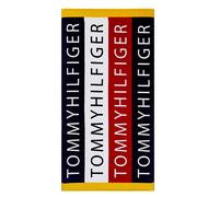 Nuovo Tommy Hilfiger Bianco, Blu Navy, Rosso, Giallo Righe Cotone BEACH TOWEL