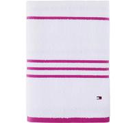 Nuovo Tommy Hilfiger Lampone Righe & Cotone Bianco Asciugamano
